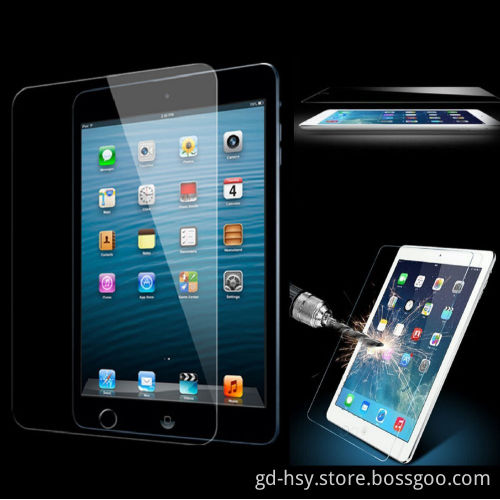 HUYSHE 0.3mm tempered glass screen protector for iPad air case Shenzhen cell phone accessory for ipad air
